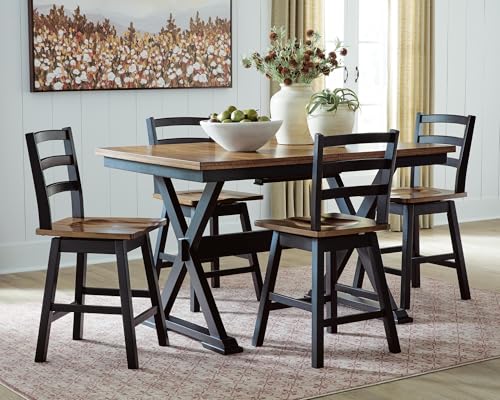 Signature Design by Ashley Counter Height Swivel Bar Stools, Set of 2 - style: Swivel Stool