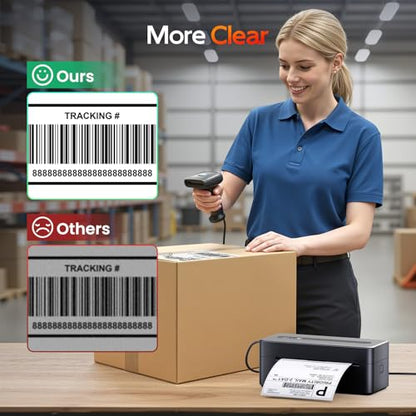 TATTMUSE Thermal Shipping Label Printer 4X6 Upgraded, 2026 New Version Bluetooth Label Printer for Small Business and Package, Support iOS, Android, Windows, Mac, Come with Label Holder - color: Black