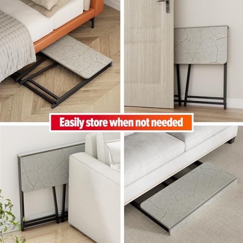 WOHOMO Folding Desk, 31.5" Foldable Computer Table for Small Spaces, Grey - color: Grey, size: Small Size:31.5 x 15.7
