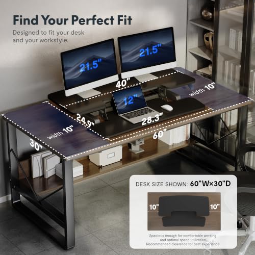 FLEXISPOT Standing Desk Converter, 40", Black - color: Black, size: 40"