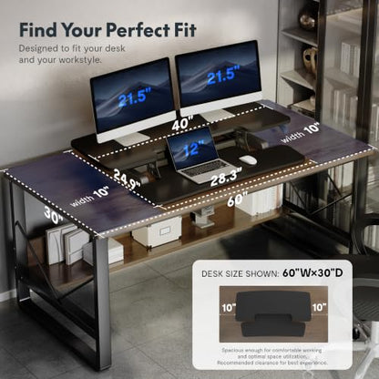 FLEXISPOT Standing Desk Converter, 40", Black - color: Black, size: 40"