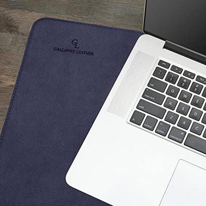 Gallaway Leather Desk Mat - Office Writing Desk Pad, Medium 24" x 14" Navy Blue, Gift Ready Elegant Computer Desk Cover Protector - color: Navy Blue, size: Medium