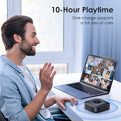 EMEET M0 Plus Conference Speaker and Microphone, 4 Mics 360° Voice Pickup - size: Advanced M0 PLUS for 8 People