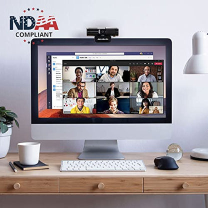 AVerMedia Live Streamer Cam 313 - Full HD 1080P Webcam with Privacy Shutter, Dual Microphone, 360 Degree Swivel for Video Conference - NDAA Compliant (PW313) - style: 1080p30 Fixed Focus