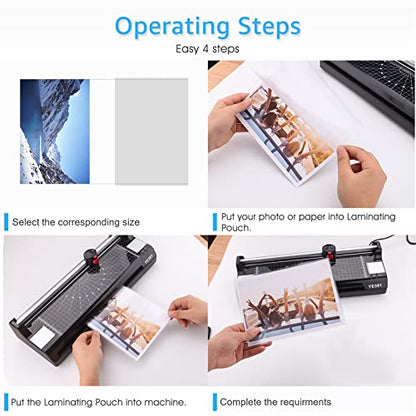 300 Pack 3 Mil Thermal Laminating Pouches, Plastic Laminating Sheets, 9 x 11.5 Inch, 5 x 7 Inch, 4 x 6 Inch, 3.7 x 5.3 Inch, 2.2 x 3.7 Inch for Letter, Photo, Note, ID Badge and Business Card Sizes