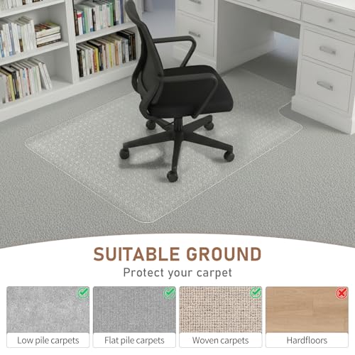 Winado Office Chair Mat, 36 x 48 in Non-Slip Carpet Floor Protector, 2 Pack - size: 36" x 48" for Carpet with Lip (2 Pack)