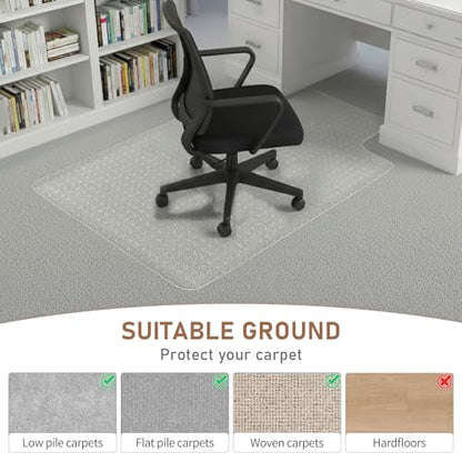 Winado Office Chair Mat, 36 x 48 in Non-Slip Carpet Floor Protector, 2 Pack - size: 36" x 48" for Carpet with Lip (2 Pack)