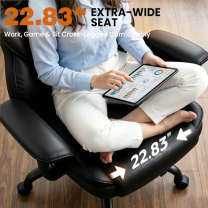 Office Chair, Desk Chair with Soft Adjustable Armrests - color: Black