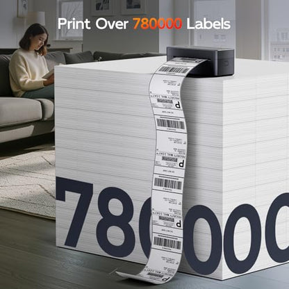 TATTMUSE Thermal Shipping Label Printer 4X6 Upgraded, 2026 New Version Bluetooth Label Printer for Small Business and Package, Support iOS, Android, Windows, Mac, Come with Label Holder - color: Black