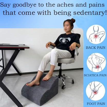 Foot Rest for Under Desk at Work.Multifunctional 3-Tier Foot Stool - color: Standard-dark Grey