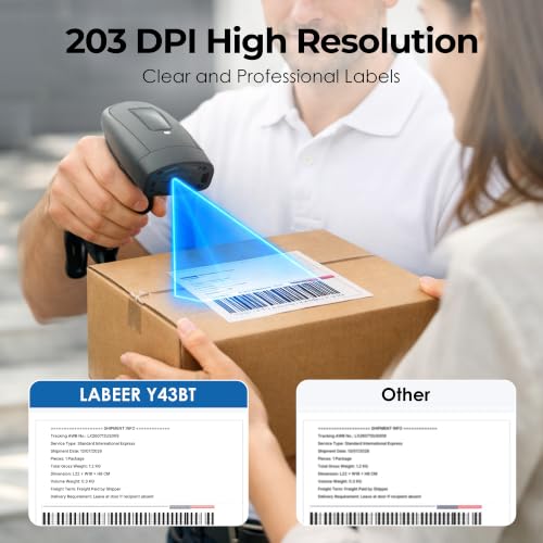 Labeer Bluetooth Thermal Shipping Label Printer, Wireless 4x6 Printer Cyan - color: Cyan