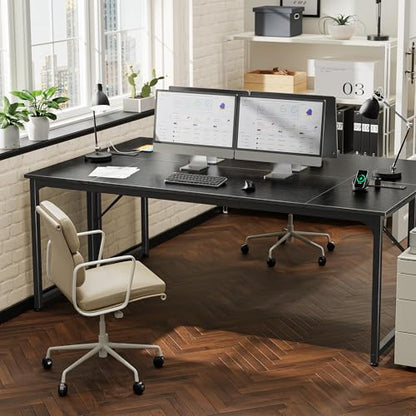 PRAISUN 80 X 24 Inch Computer Desk, Power Outlets, USB-C, Black - color: Black, size: 80inch