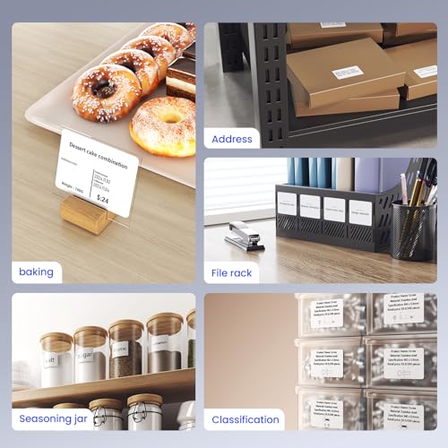CLABEL Label Maker Machine with Tape: 221B Inkless Label Printer Handheld Barcode Printer Compatible with Phone & PC for Retail School Office Clothing