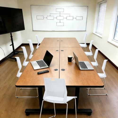 Stackable Chairs Set of 4 for Break Waiting Room Conference Church, White - color: White, size: 4 pack