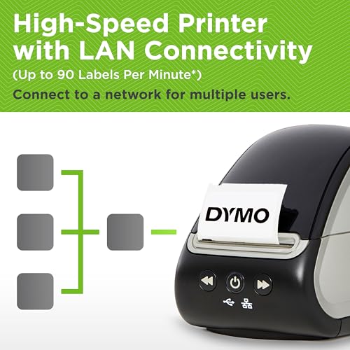 DYMO LabelWriter 550 Turbo Label Printer Bundle Label Maker with Direct Thermal Printing Automatic Includes Address Labels Multipurpose Labels Durable Multipurpose - style: 550 Turbo Bundle