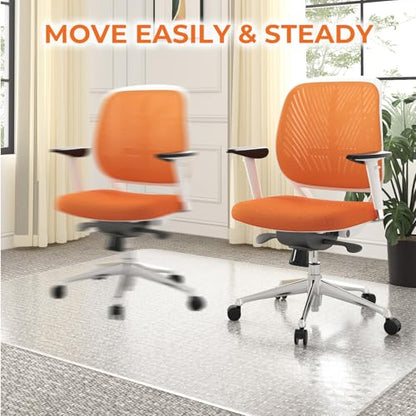 Office Chair Mat for Carpets, 48" x 36" Desk Chair Mat for Rolling Chairs on Low Pile Carpets, Easy Glide Floor Mat for Home, Gaming - size: 48" x 36"