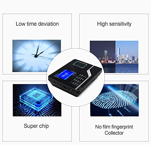 Punch Card Machine Intelligent Biometric Fingerprint Password Attendance Machine Employee Checking-in Recorder 2.8 inch TFT LCD Screen Time Attendance Clock,Spanish - size: Spanish