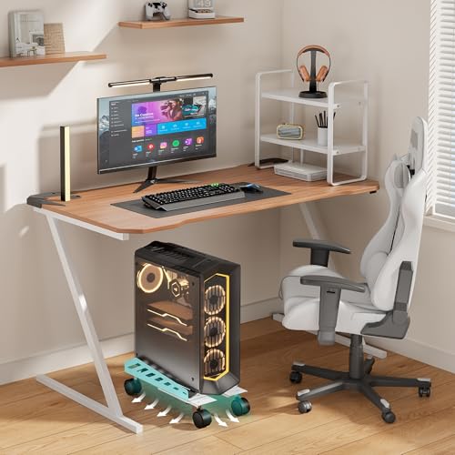 PEGZONE Adjustable PC Stand for Floor Ventilated CPU Cart,White - color: White