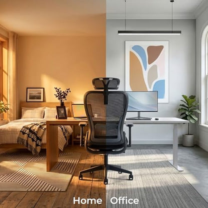 Tervo Model Y | Folding Office Chair for Small Spaces | Gaming Chair for Adults & Kids | Ergonomic Mesh Computer Chair | Foldable Desk Chair Home Work | - color: Midnight Black