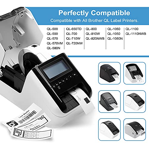 6 Rolls Compatible with Brother DK-1201 Standard Address Labels Die-Cut 1.1" x 3.5" (29mm x 90mm) for QL 600 550 810w Label Printers, 400 Labels/Roll - size: 1.1 in x 3.5 in, style: Die cut label 6 rolls