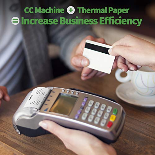 MUNBYN 2 1/4 x 50ft Thermal Paper (10 Rolls), BPA Free Receipt Paper, 58mm Thermal Receipt Papers Fits 58mm Mini Thermal POS Printer & Square Terminal Credit Card Machines - size: 2 1/4" x 50', style: 10 Rolls