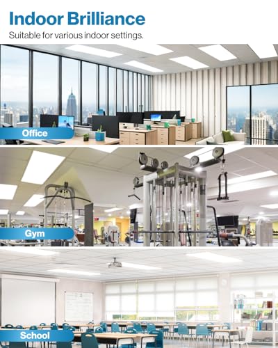 Sunco 24 Pack 2x4 LED Flat Panel Lights, 3CCT Selectable, 40-60W, Dimmable | 7700LM, Selectable Wattage 40W/50W/60W, 3CCT Options 4000K/5000K/6000K, 0-10V, Drop Ceiling Office Lighting Fixture - size: 2x4