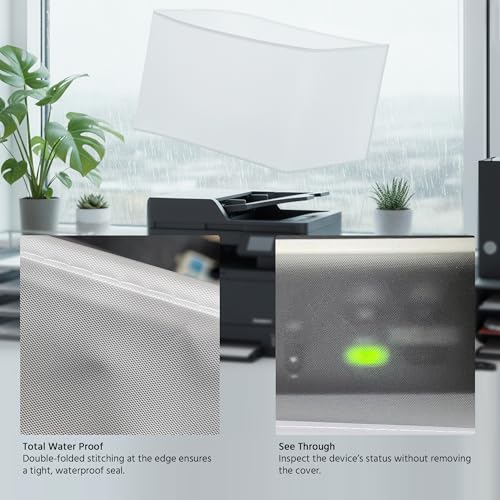 Printer Dust Cover Case Water Proof Protective Covers Jacket,Compatible with HP, EPSON,Canon, Brother, PIXMA Officejet，Universal Case Protector for Printers -15W x15D x8H in - size: 15W x15D x8H