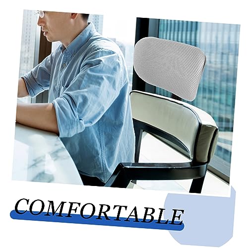 Chair Head Pillow White Headrest Pillow for Office Chair Ergonomic Design Easy to Install Adjustable Height - color: White