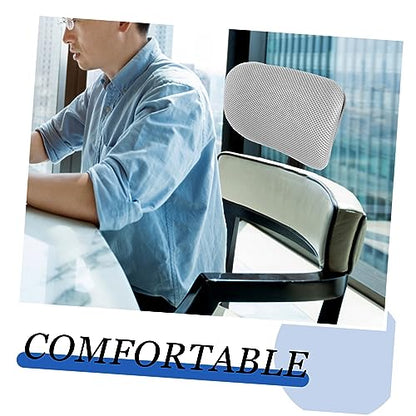 Chair Head Pillow White Headrest Pillow for Office Chair Ergonomic Design Easy to Install Adjustable Height - color: White