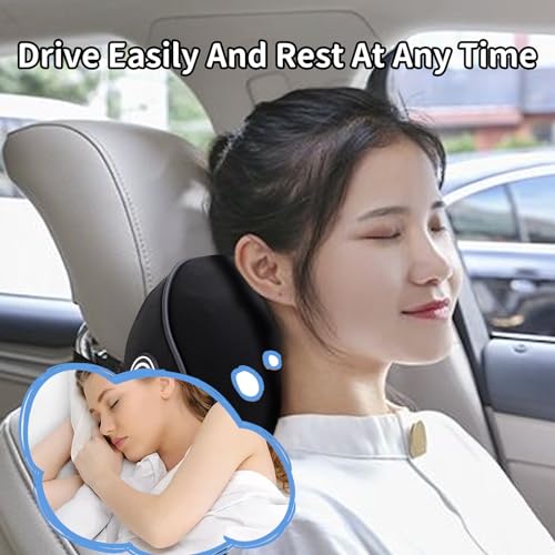 2 Pack - Car Headrest Pillow for Neck Support, 100% Memory Foam Car Pillow - color: Pack of 2