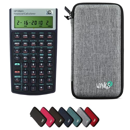 HP 10B II Plus/HP10BII+ Financial Scientific Calculator + WYNGS Protective Case Light Gray - color: light gray