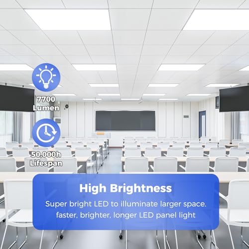 AIKVSXER 10 Pack 2x4 LED Flat Panel Light - 5CCT 3000K-6500K Selectable Color Temperature 0-10V Dimmable 2x4 LED Drop Ceiling Light Fixture Commercial - size: 2x4-10p
