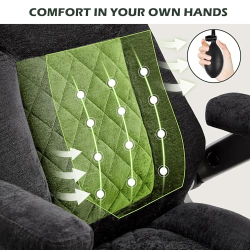 650lbs Big and Tall Office Chair with Thick Spring Cushion,5D Flip Arm Ergonomic Executive Office Chair Adjustable Lumbar Airbag&Extra Wide,Comfy Large Padded Heavy Duty Game Chair,Blackcloth - color: Blackcloth