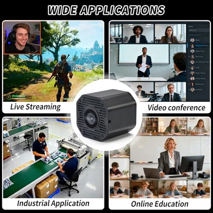 MOKOSE 4K USB Webcam,Ultra HD 1/1.56" Sensor, 50 MP Resolution up to 8160x6120, USB-C,Auto Focus and Low Light Performance,Web Camera for Streaming, Conferencing, Calling