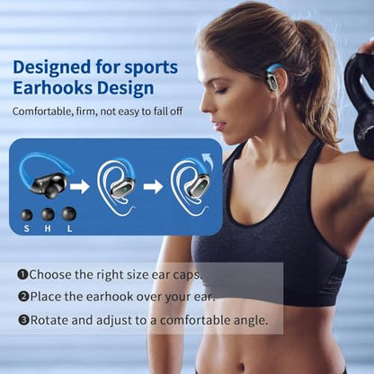 Wireless Earbuds, 2026 Bluetooth 5.4 Headphones, ENC Noise Canceling Mic - color: Loyal Blue