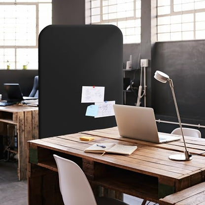 DECOLAB Freestanding Room Partition Divider Panel 29"x65" Midnight - color: Midnight