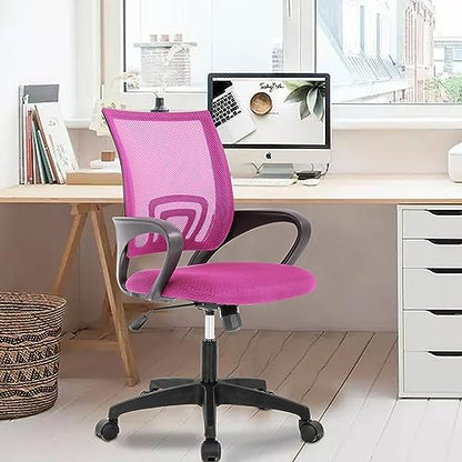 PayLessHere | Office Chair | Pink | Pack of 1 | with Lumbar Support - color: Pink, style: pack of 1