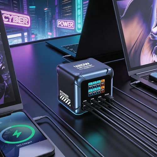 420W USB C Charging Station with TFT Display