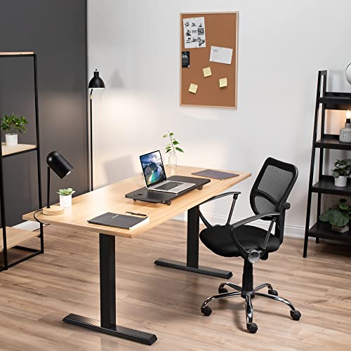 VIVO Black Small Single Top 28 inch Standing Desk Converter, Tabletop Sit to Stand Laptop Riser with Scissor Lift Height Adjustment, DESK-V011F