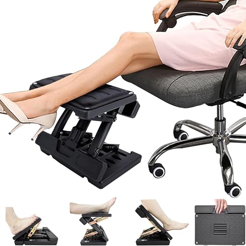 Ergonomic Under Desk Footrest & Leg Rest Stool with Massage Roller - size: Extra Large