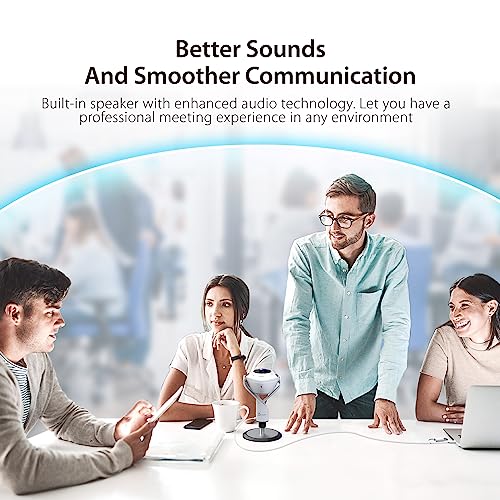 j5create 360 All Around AI-Powered Conference Room Camera with Speakerphone, Smart-Tracking, Auto-Framing, Include a Remote Control (JVU368) | Speakerphone, Smart-Tracking, Auto-Framing, Include a Remote Control (JVU368)