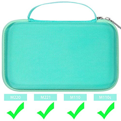 khanka Case for Phomemo M221/M220/M110/M110s Bluetooth Label Maker,Green | EVA Hard Shell, Mesh Pocket Accessory Storage, Impact Resistant Protection, Water Resistant Protection, Protective Case Only - color: Green
