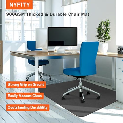 Office Chair Mat for Hard Floors, Slip Resistant Heavy Duty Under Desk Chair Mat for Hardwood Floor, 51"x63"Inch, Black - size: 51"x63"