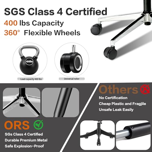 Breathable Office Chair,Adjustable Headrest Support,400lbs