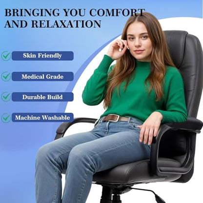 2 Pack Thick Armrest Pads Memory Foam Office Chair Arm Pads - Office Chair Armrest Covers Provide Elbow Cushion and Relieve Pressure, Ergonomic Desk Chair Arm Covers - Gaming, Computer Chair Rest Pads