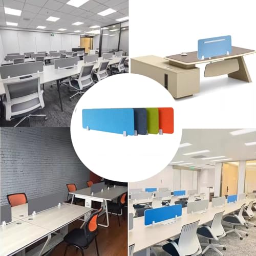 Desk Privacy Screen for Noise Reduction & Visual IsolationEffective Soundproofing Solution Home Office Study Enhances Focus and Productivity - color: Grau, size: 120 x 30 cm
