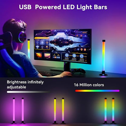 NBBUFF IC+RGBW USB Powered Led Light Bar with App & Remote Control, 2 Pack - size: 13 inches