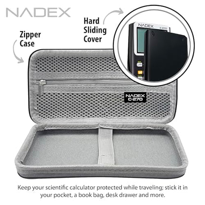 Scientific Calculator with Graphing, Includes Carrying Case, for College and High School Students, Calculus, Algebra, Geometry, Trigonometry, Statistics, Physics, Chemistry, Black - color: Black