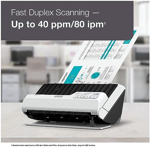 Epson DS-C490 Duplex Desktop Document Scanner 20-Page Auto Feeder