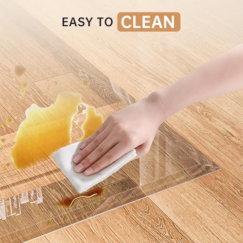 [Tempered Glass] 36“ x 36” Beveled Edge Glass Chair Mat with Polished Edge Clear Office Chair Mat, Glides Smoothly, Suitable for Carpet or Hardwood Floors - size: 36“x36”